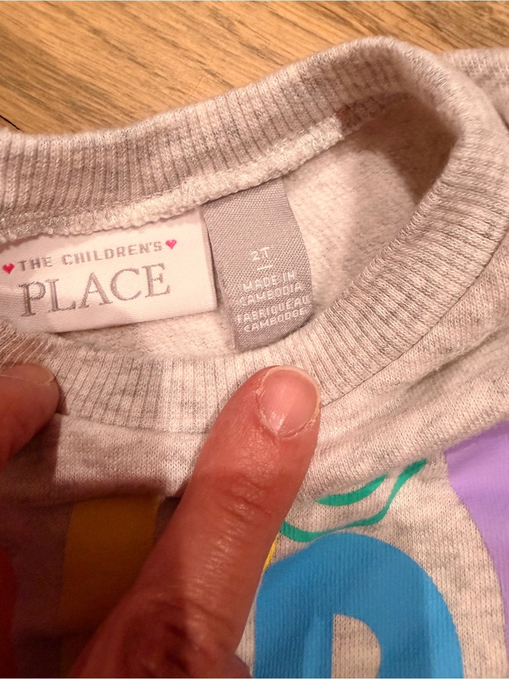 Children’s Place toddler girl sweat outfit with smiley faces and “happy” written - Picture 2 of 3
